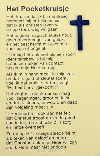 Pocketkruisje nederlands