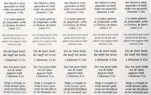 Stickervel 60 transp met teksten kerst