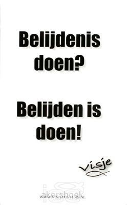 Kaart visje belijdenis doen belijden is