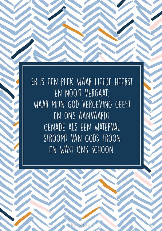 Wenskaart er is een plek waar liefde hee