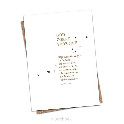Mattheus 6:26 God zorgt voor jou
