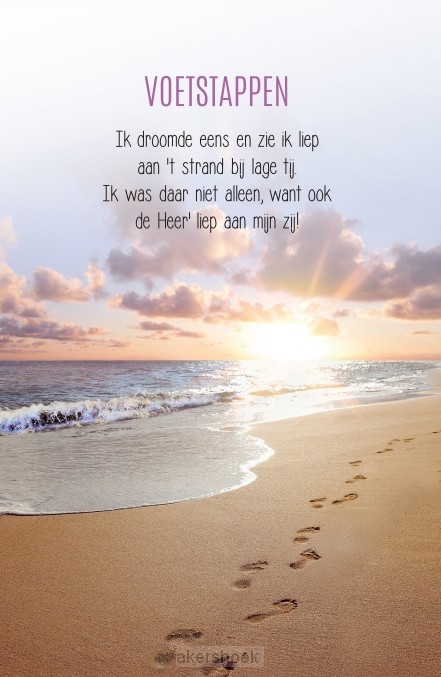 Wenskaart voetstappen