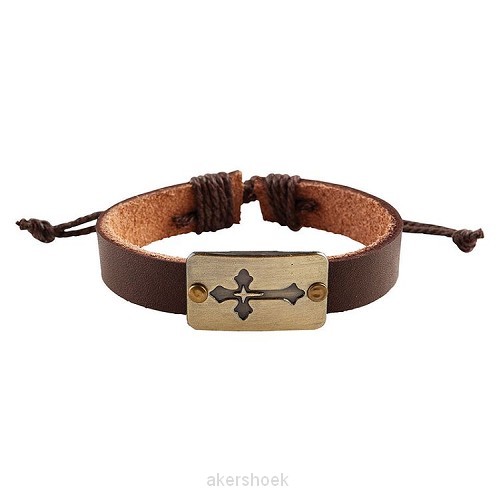 Bracelet cross brown