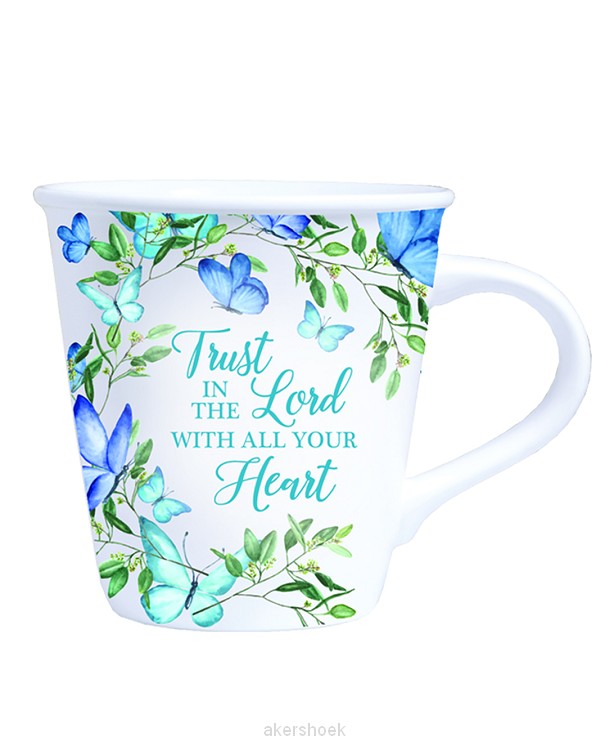 Mug 260ml floral Trust in the Lord