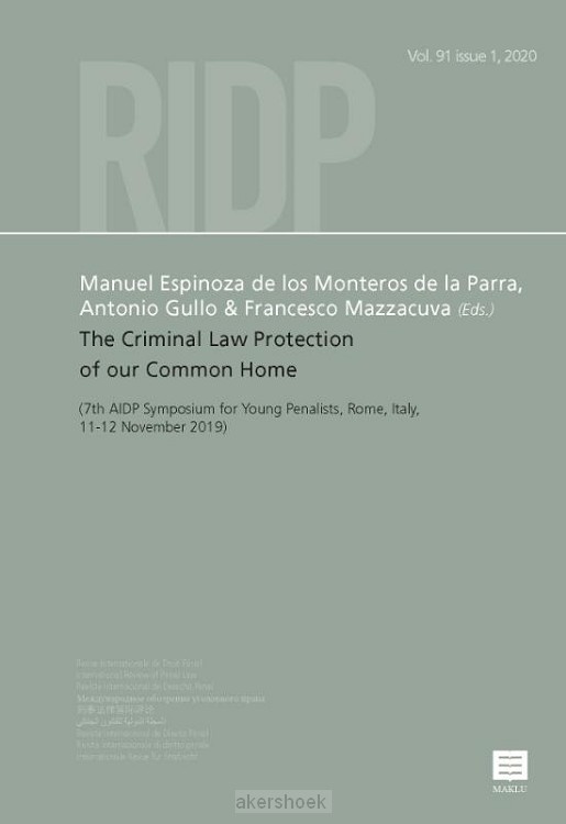The Criminal Law Protection of our Common Home / Vol.91 issue 1, 2020