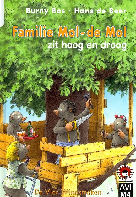 Familie mol-de mol zit hoog en droog