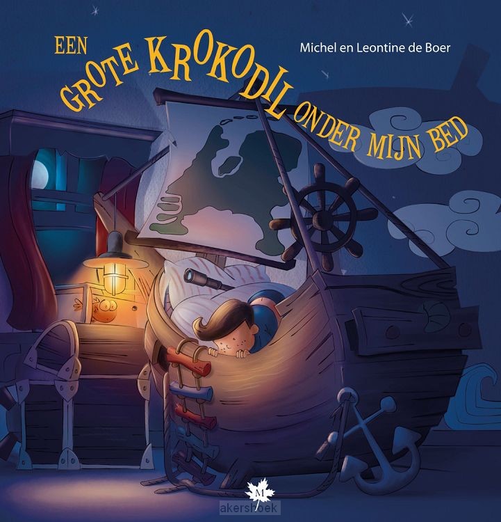 Grote krokodil KLEURBOEK onder mijn bed