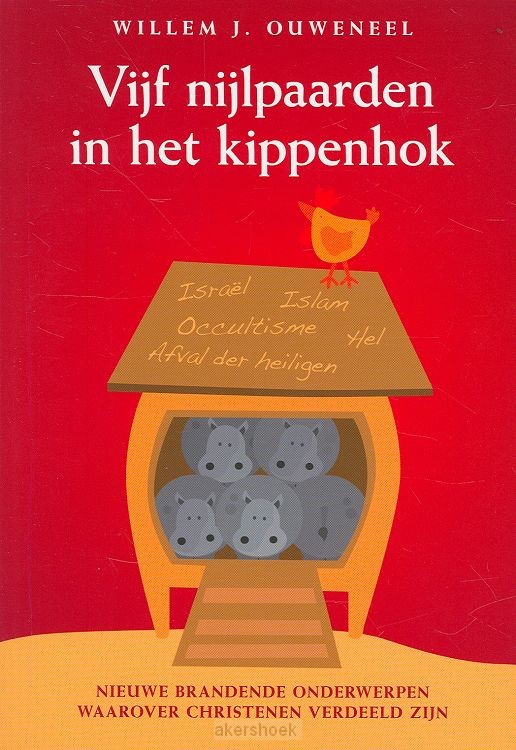 Vijf nijlpaarden in het kippenhok