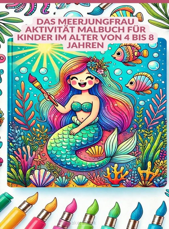 Das Meerjungfrau Aktivität MALBUCH für Kinder im Alter von 4 bis 8 Jahren
