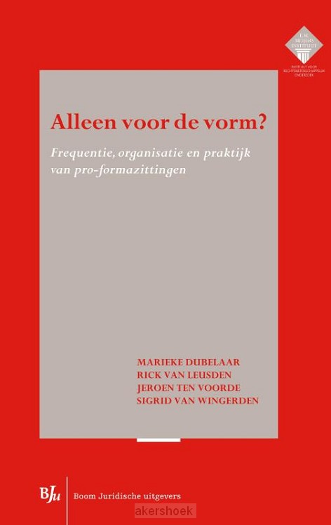 Alleen voor de vorm?
