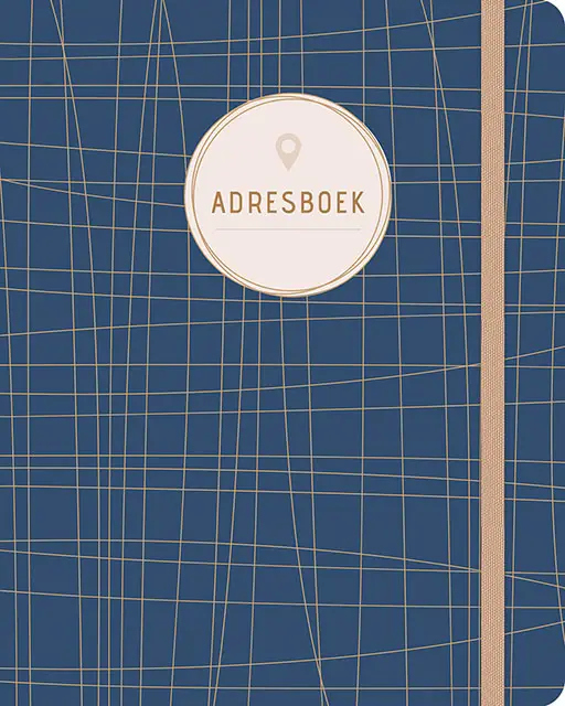 Adresboek (groot) Dark Blue