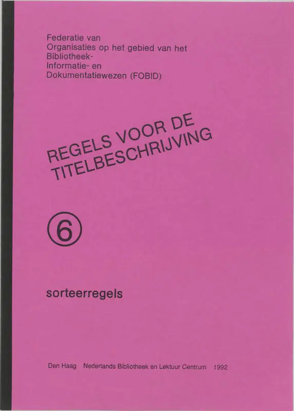 Regels voor de titelbesch