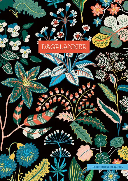 Dagplanner - floral black