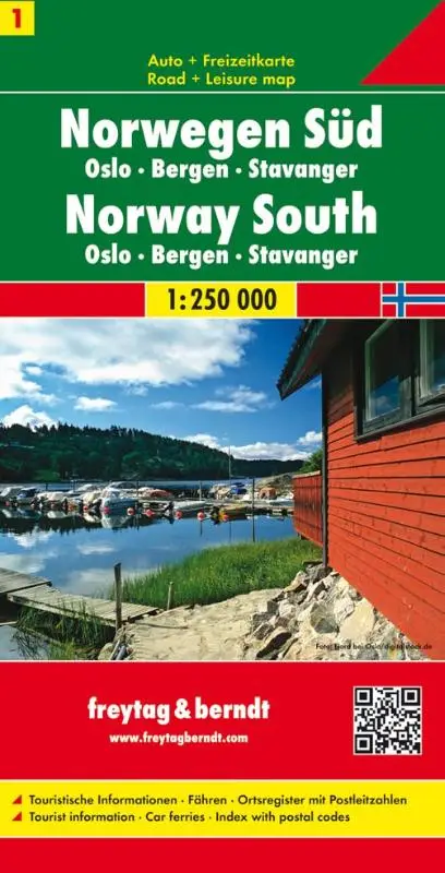 F&B Wegenkaart Noorwegen 1 -  Zuid, Oslo, Bergen