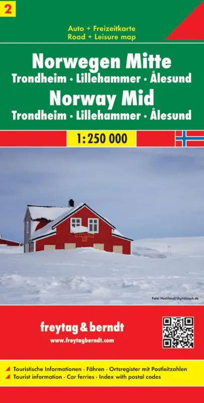 F&B Wegenkaart Noorwegen 2 - Midden, Trondheim