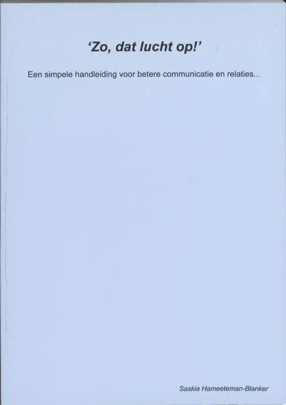 'Zo, dßt lucht op!' / dru