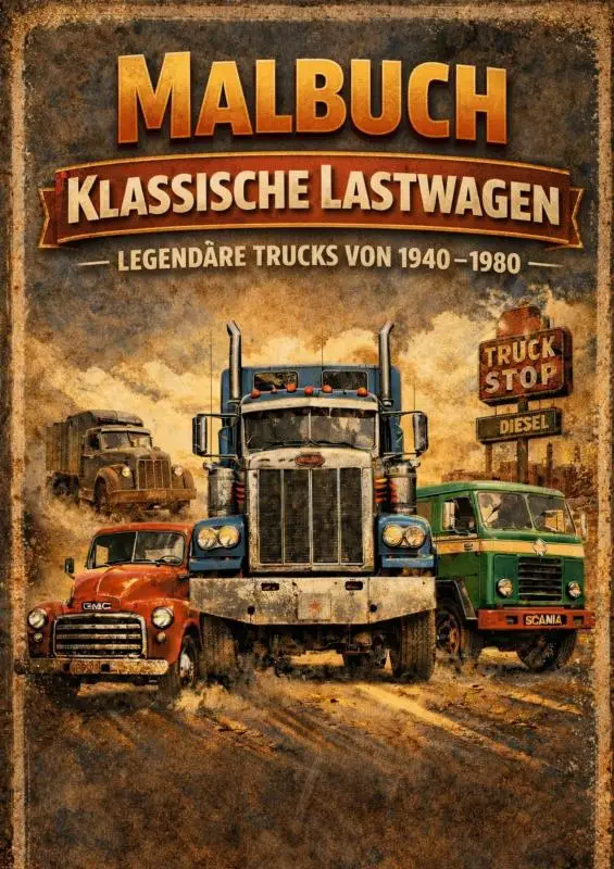 Malbuch, Klassische Lastwagen