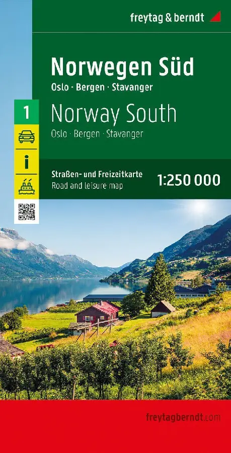 F&B Wegenkaart Noorwegen 1 - Zuid - Oslo, Bergen