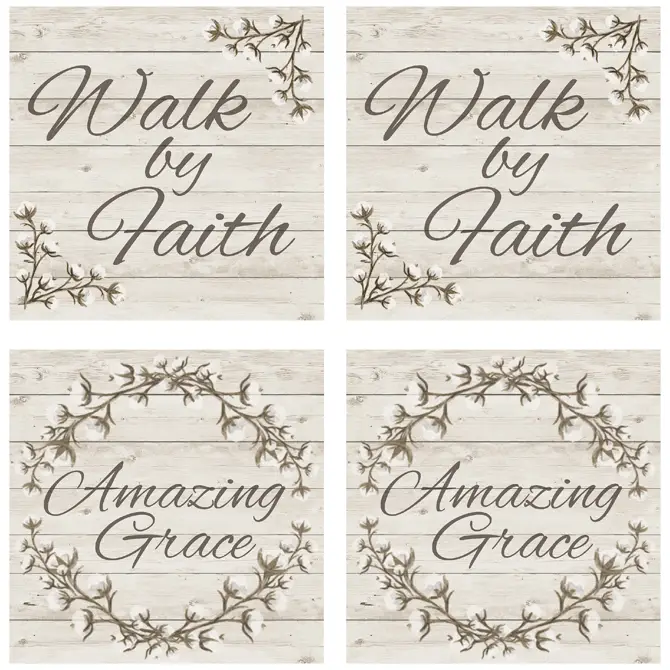 Coaster set 4 cotton inspiration