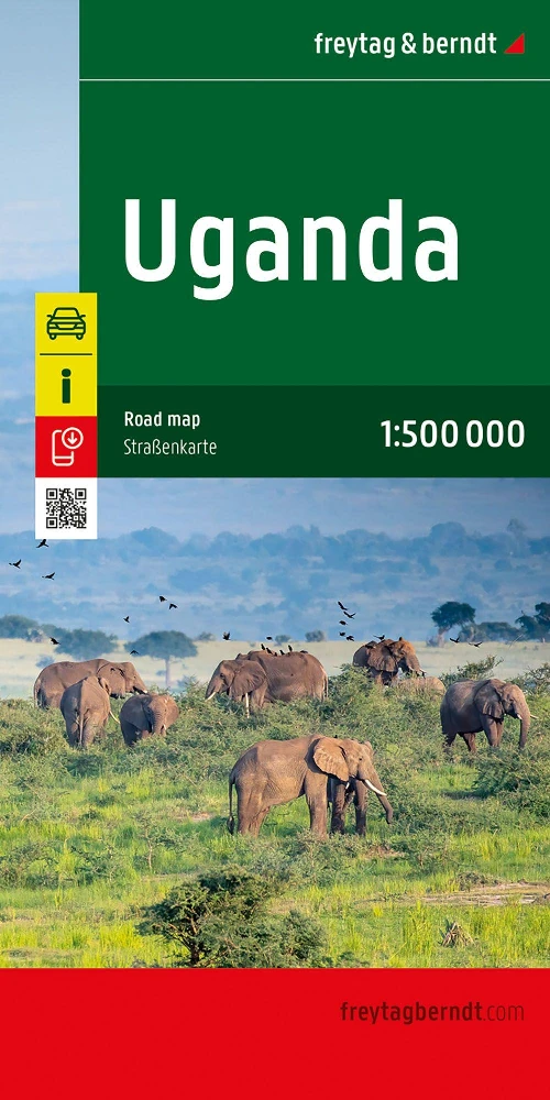 Uganda, Straßenkarte 1:500.000, freytag & berndt
