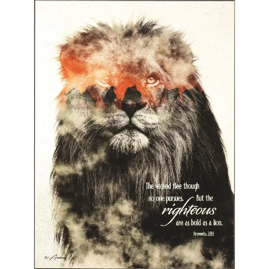Plaque Bold as a lion