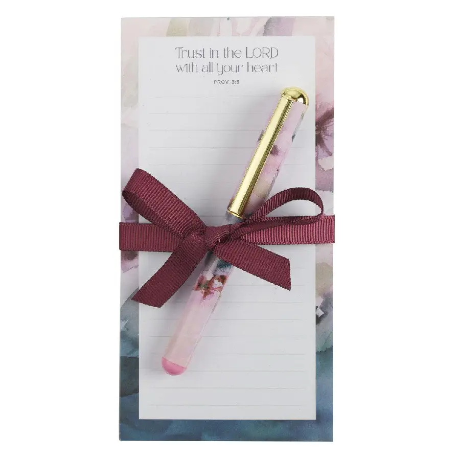 Notepad met pen Trust in the Lord