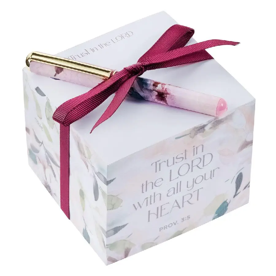 kubus met pen rust in the lord with