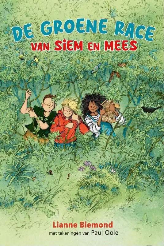 Groene race van siem en mees