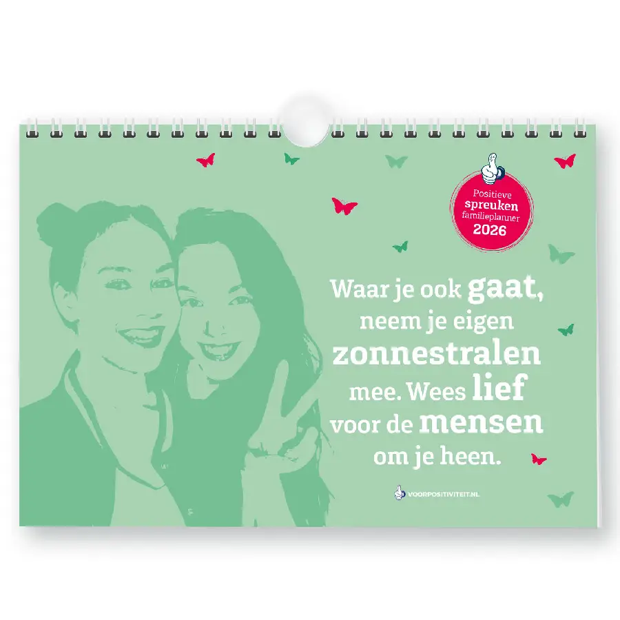 Familieplanner positieve spreuken 2026