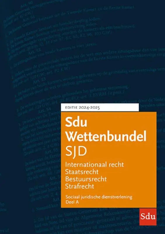 Sdu Wettenbundel Sociaal Juridische Dienstverlening / 2024-2025