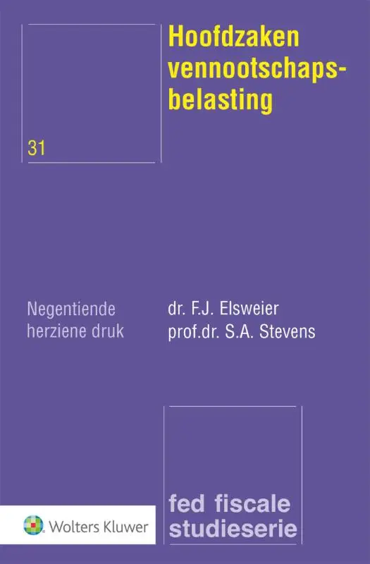 Hoofdzaken vennootschapsbelasting