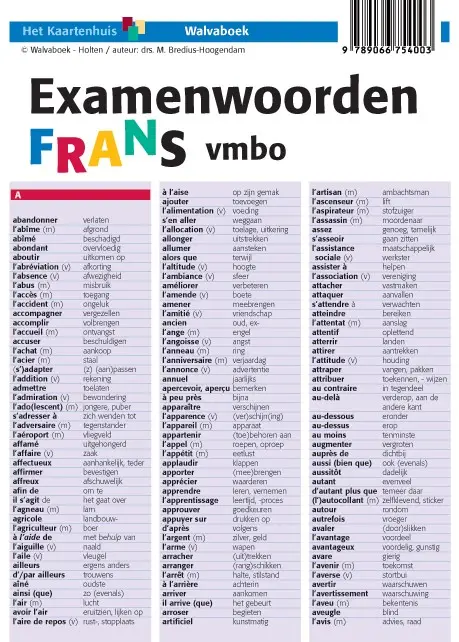 Examenwoorden / Frans vmbo