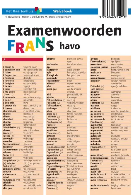 Examenwoorden / Frans havo