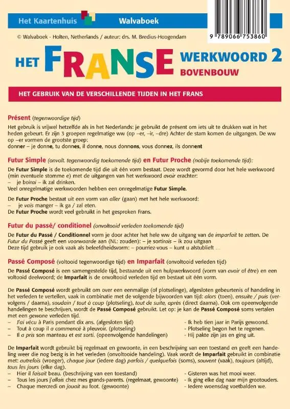 Het Franse werkwoord / 2 - bovenbouw