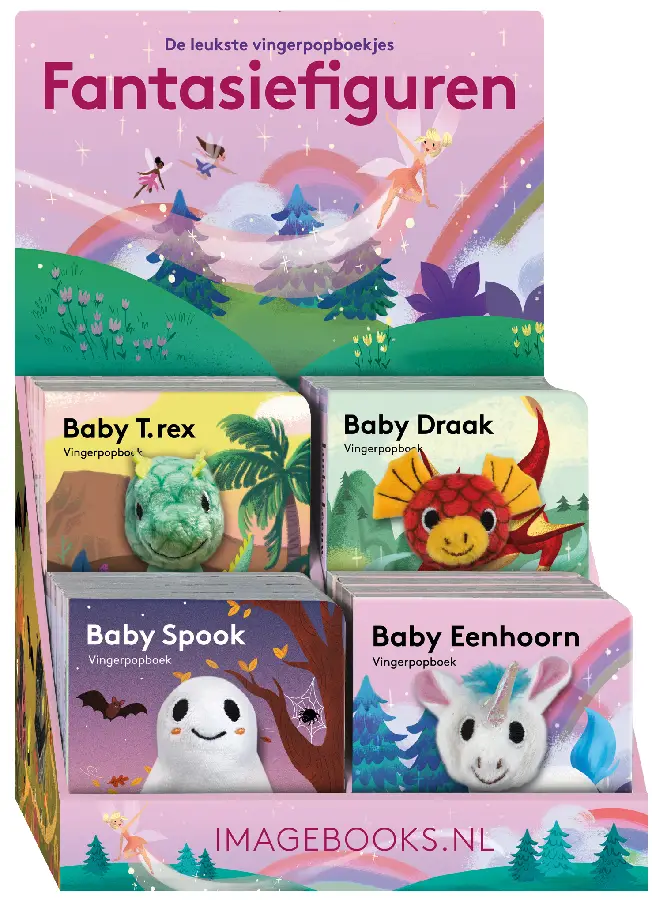 Display Vingerpopboekjes Fantasiefiguren 4T x 4E
