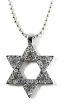 Necklace star of David crystal