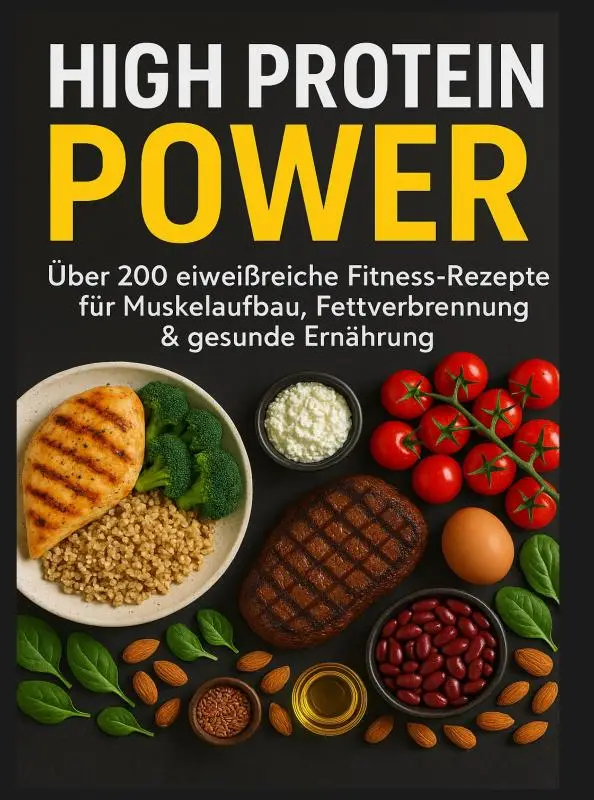 High Protein Power: Über 200 eiweißreiche Fitness-Rezepte für Muskelaufbau, Fettverbrennung & gesunde Ernährung