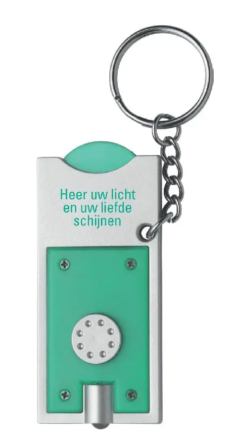Led sleutelhanger wagenmuntje groen