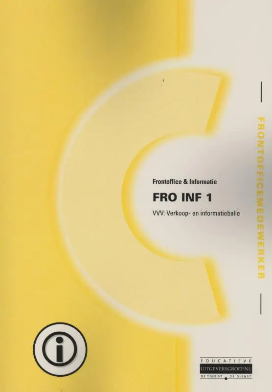 FRO INF  / 1 VVV verkoop-