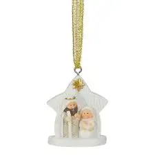 Ornament  Holy Family Glitter 5,1cm
