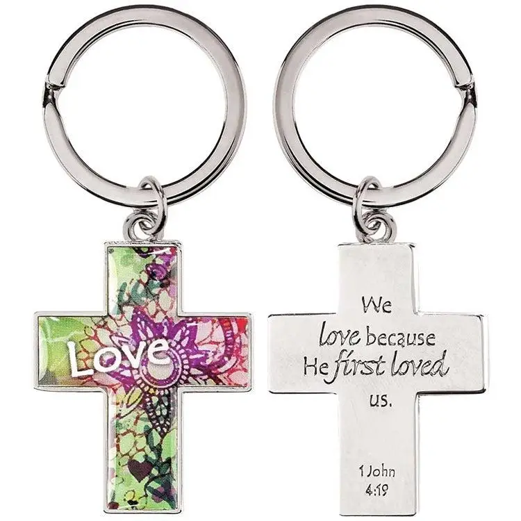 Metal keyring love