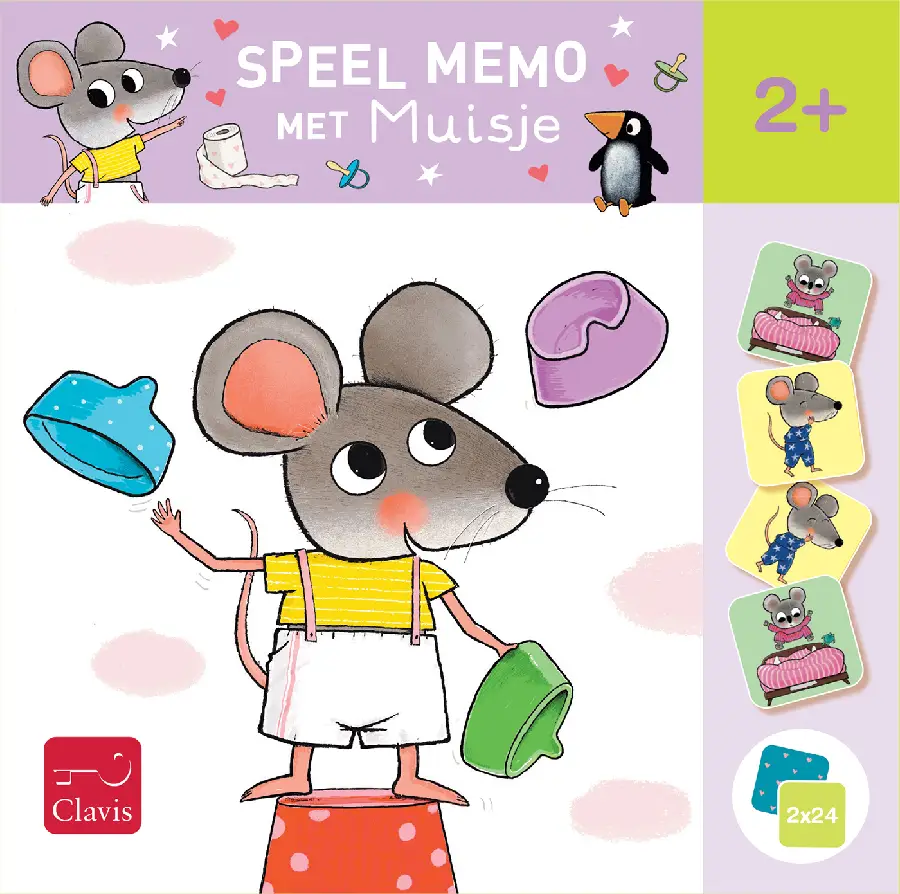 Speel memo met Muisje