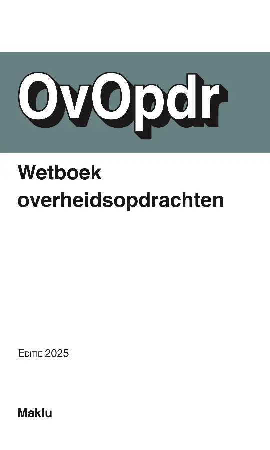 Wetboek overheidsopdrachten / 2025