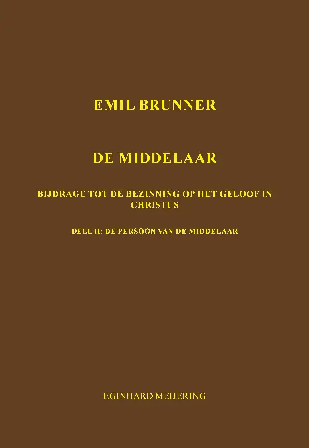 Emil Brunner De Middelaar / 2