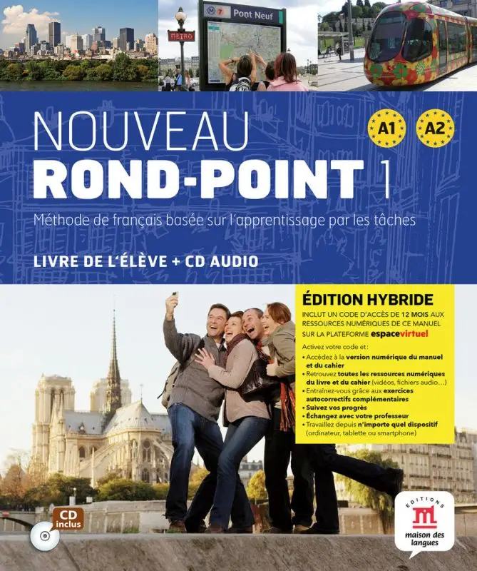 Nouveau Rond-point 1 Éd. hybride Livre de l´élève