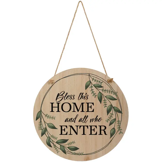Round wall plaque Bless this home