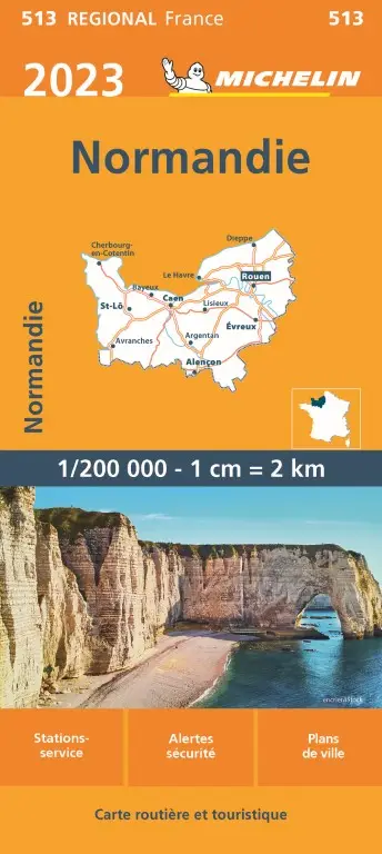 Michelin Wegenkaart 513 Normandië 2023