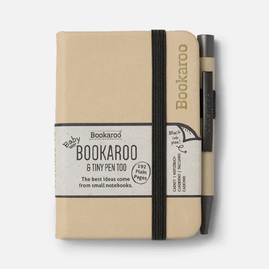 Bookaroo A7 Notebook & Pen - Cream