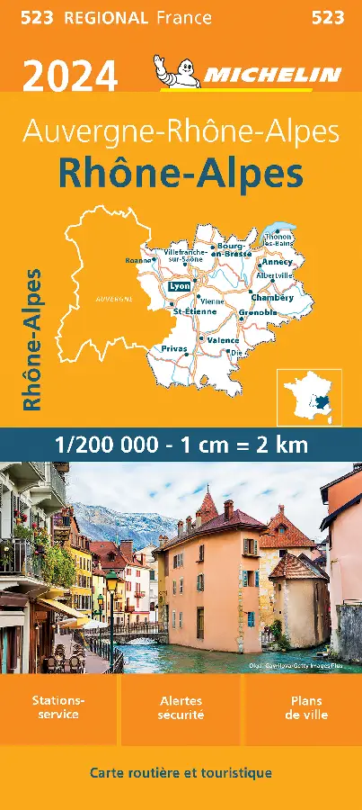 Michelin Wegenkaart 523 Rhône-Alpes 2024