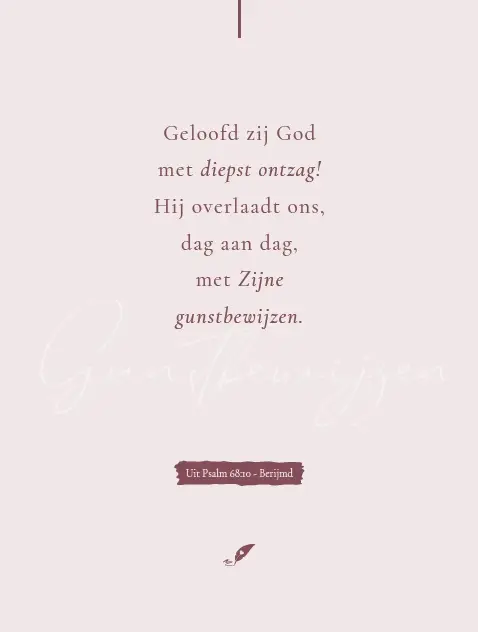 Geloofd zij God met diepst ontzag